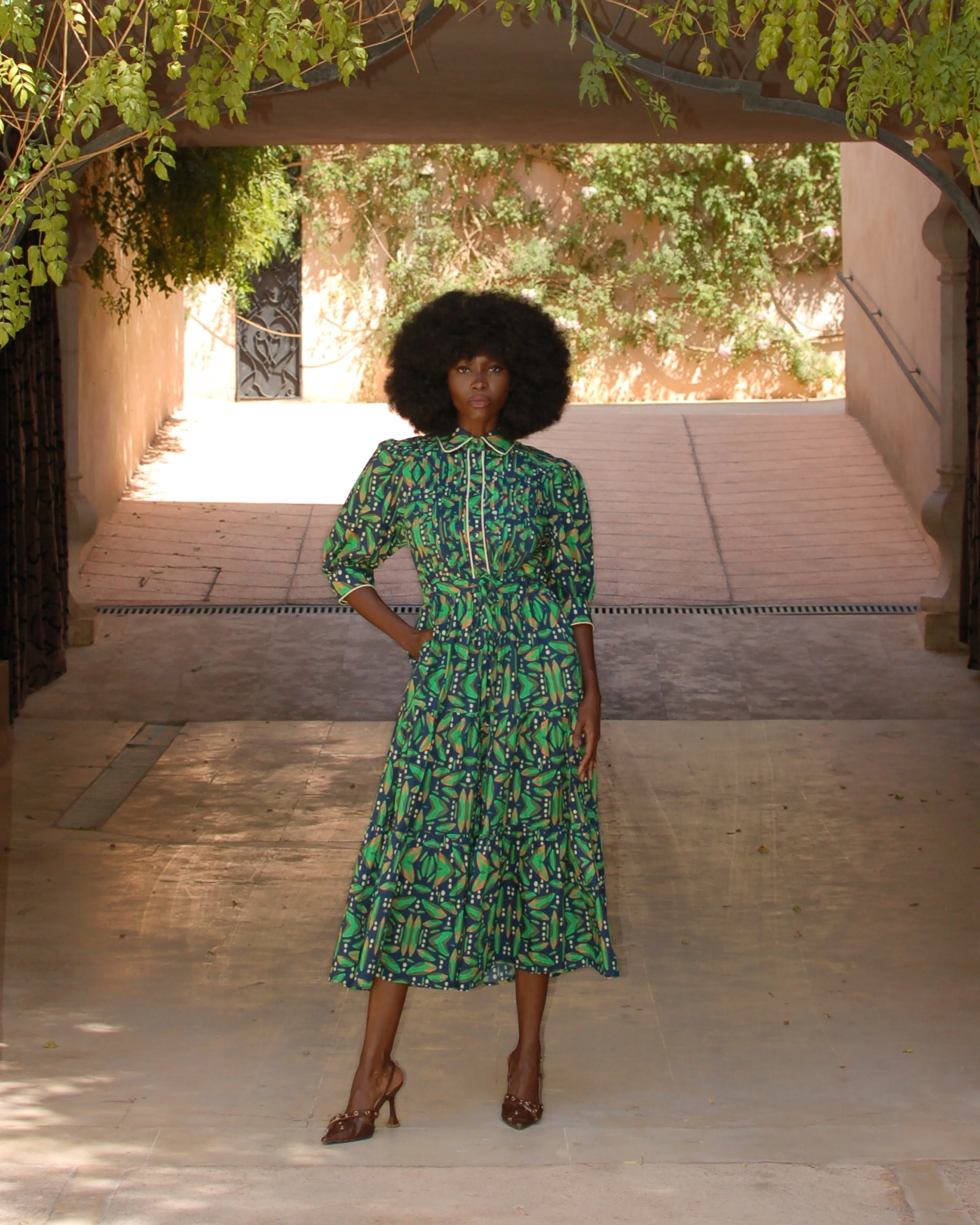 The Tomi Cotton Midi Dress – Soft Structure, Statement Shape sold by Kemi Telford