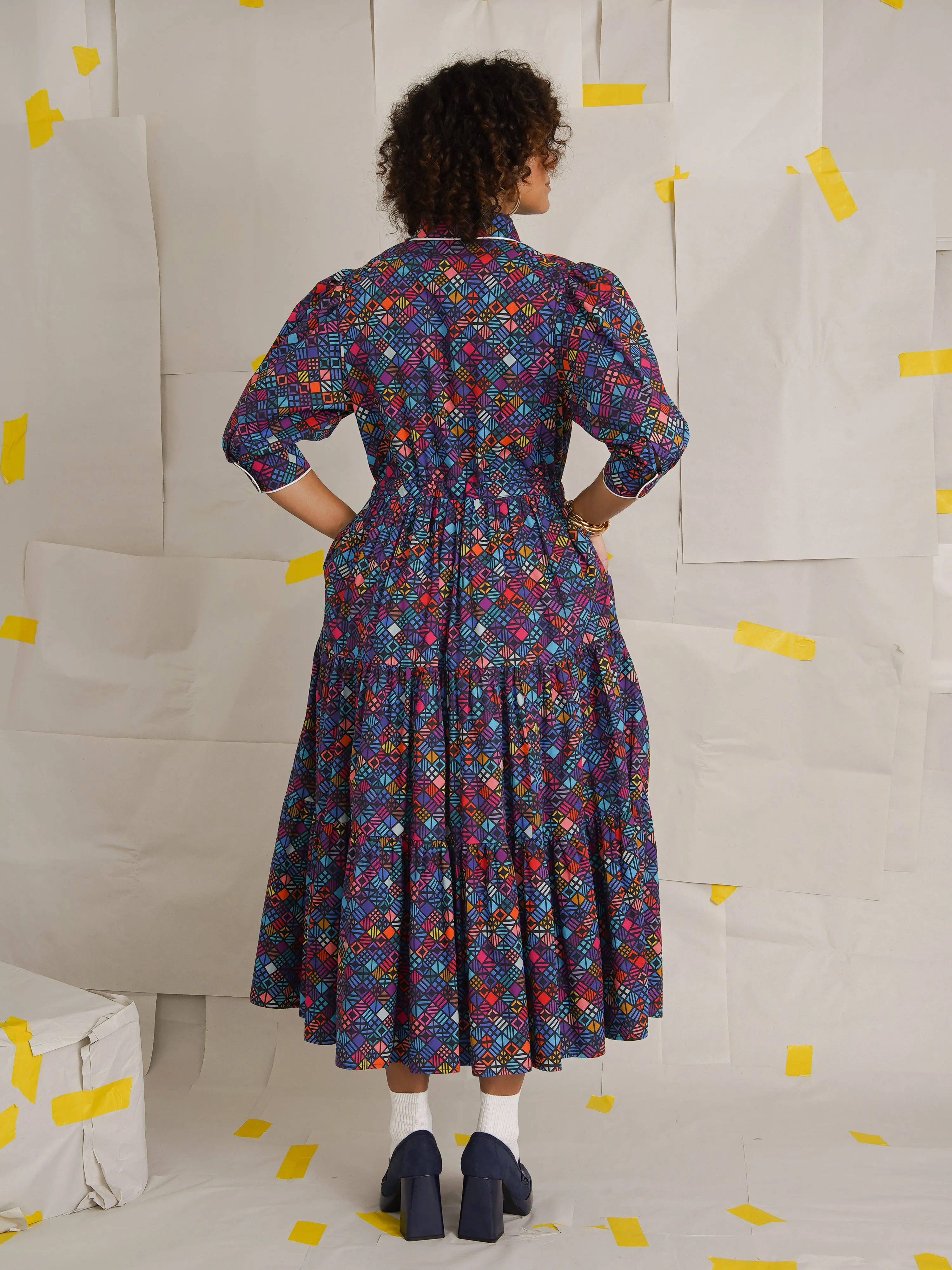 The Remi Cotton Midi Dress – Soft Structure, Statement Shape sold by Kemi Telford product image thumbnail 5