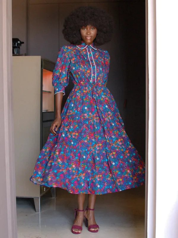 The Remi Cotton Midi Dress – Soft Structure, Statement Shape sold by Kemi Telford