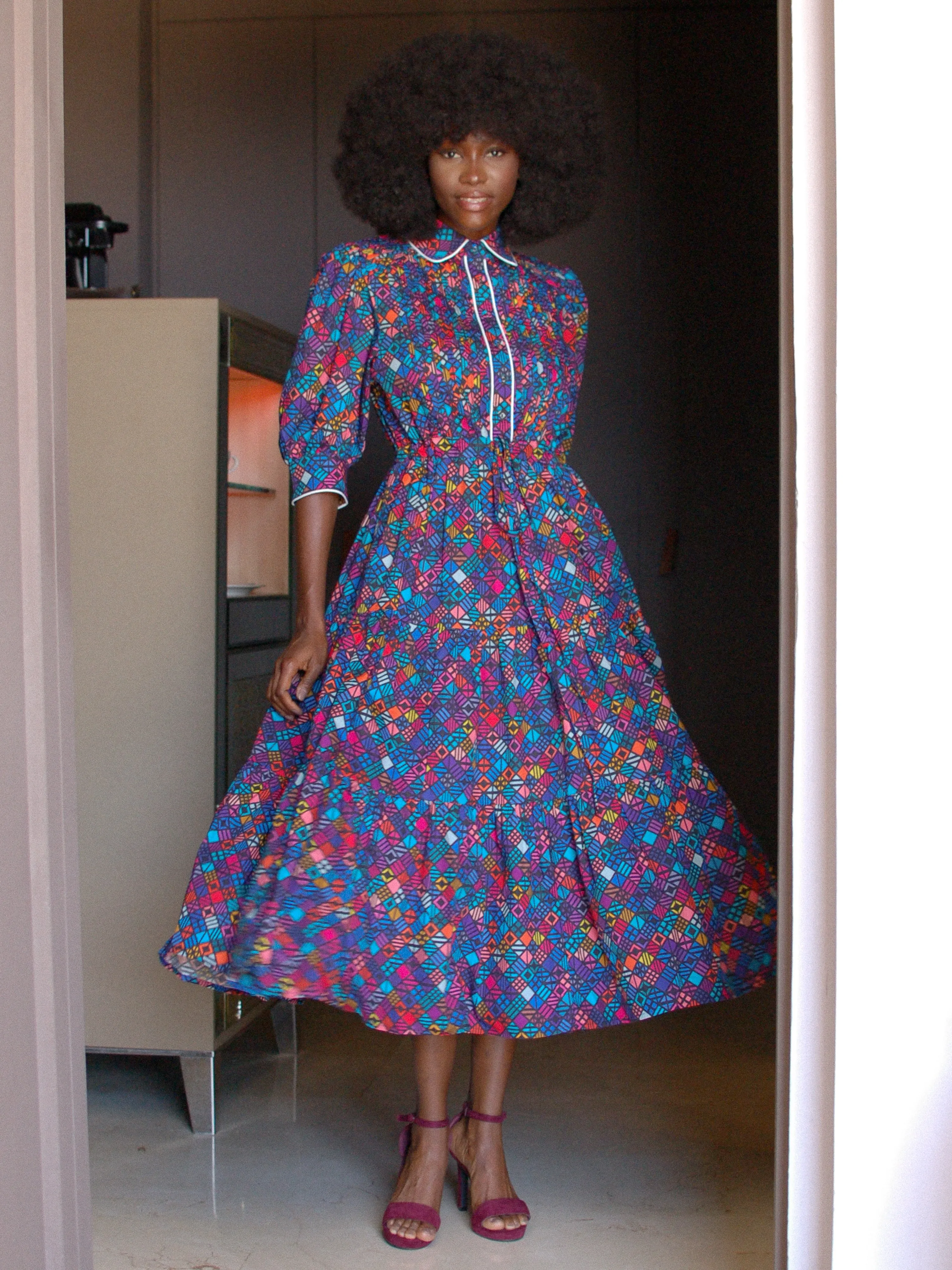 The Remi Cotton Midi Dress – Soft Structure, Statement Shape sold by Kemi Telford