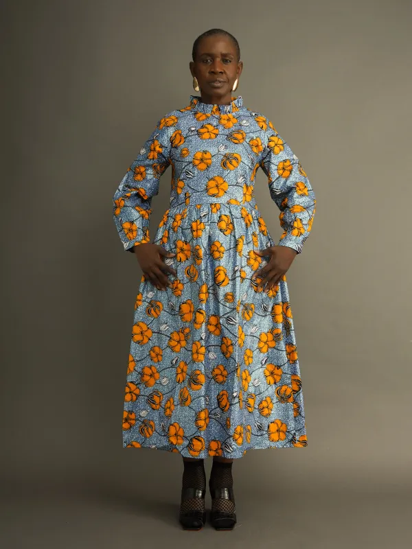 Commot for Road Blue Glittery Dress made by Kemi Telford