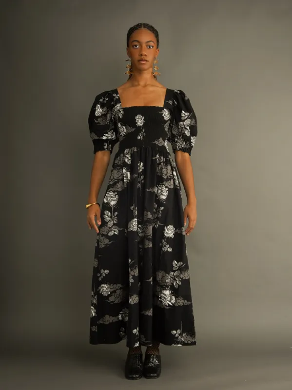 Oba Floral Statement Maxi Dress - Bold Silhouette in Cotton sold by Kemi Telford