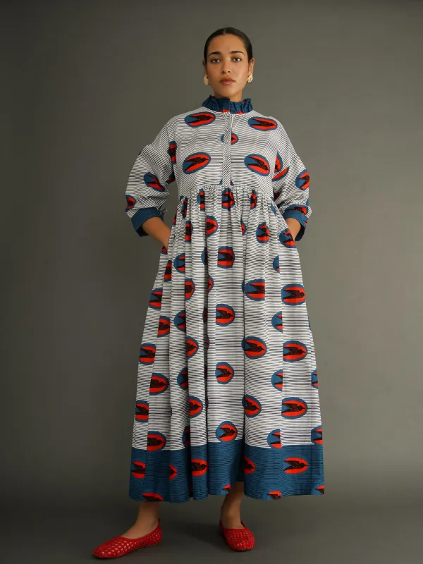 Speed Bird Maxi Dress in Dutch Wax Cotton made by Kemi Telford