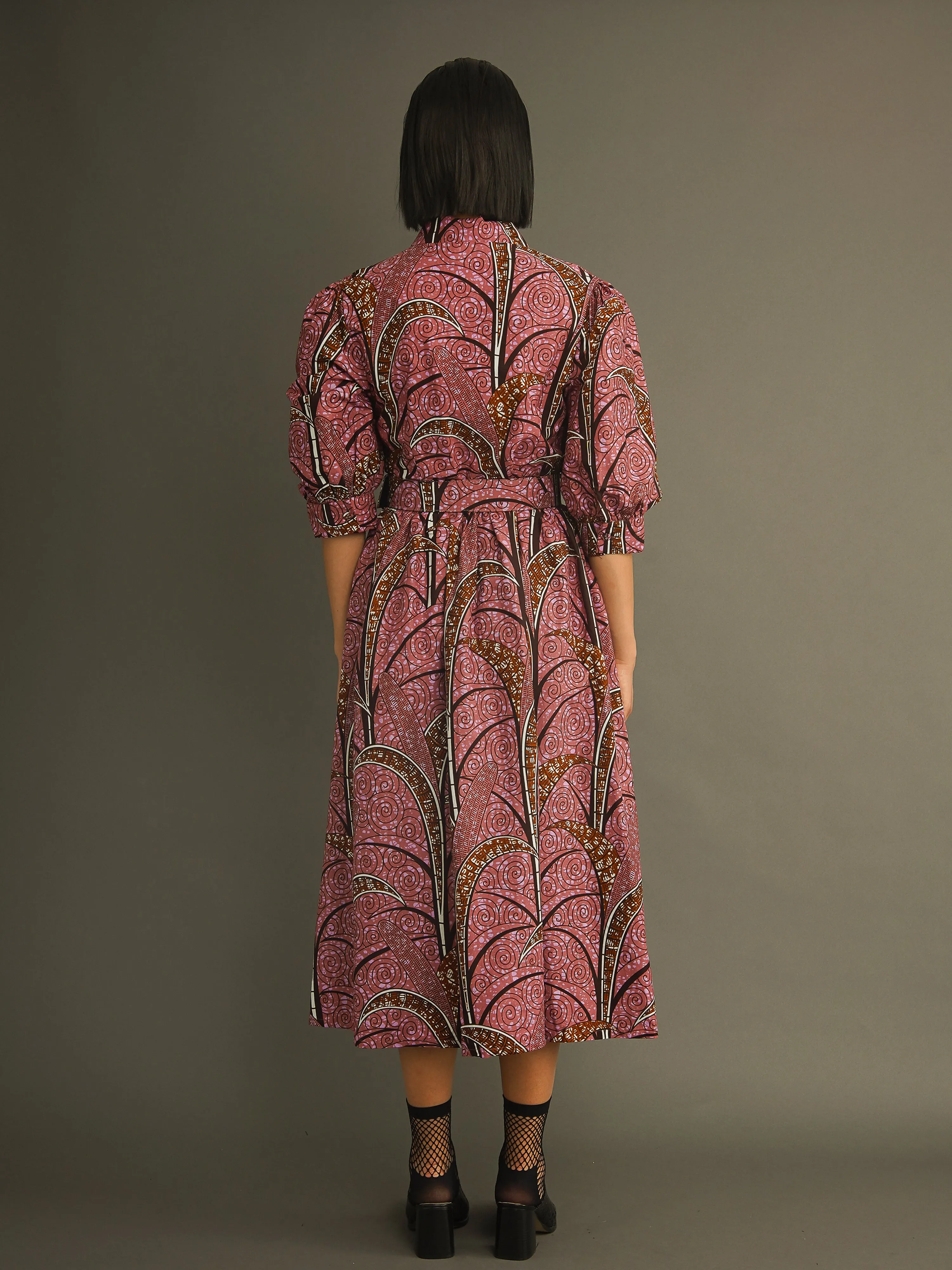 Pink Vine Shirt Dress sold by Kemi Telford product image thumbnail 4