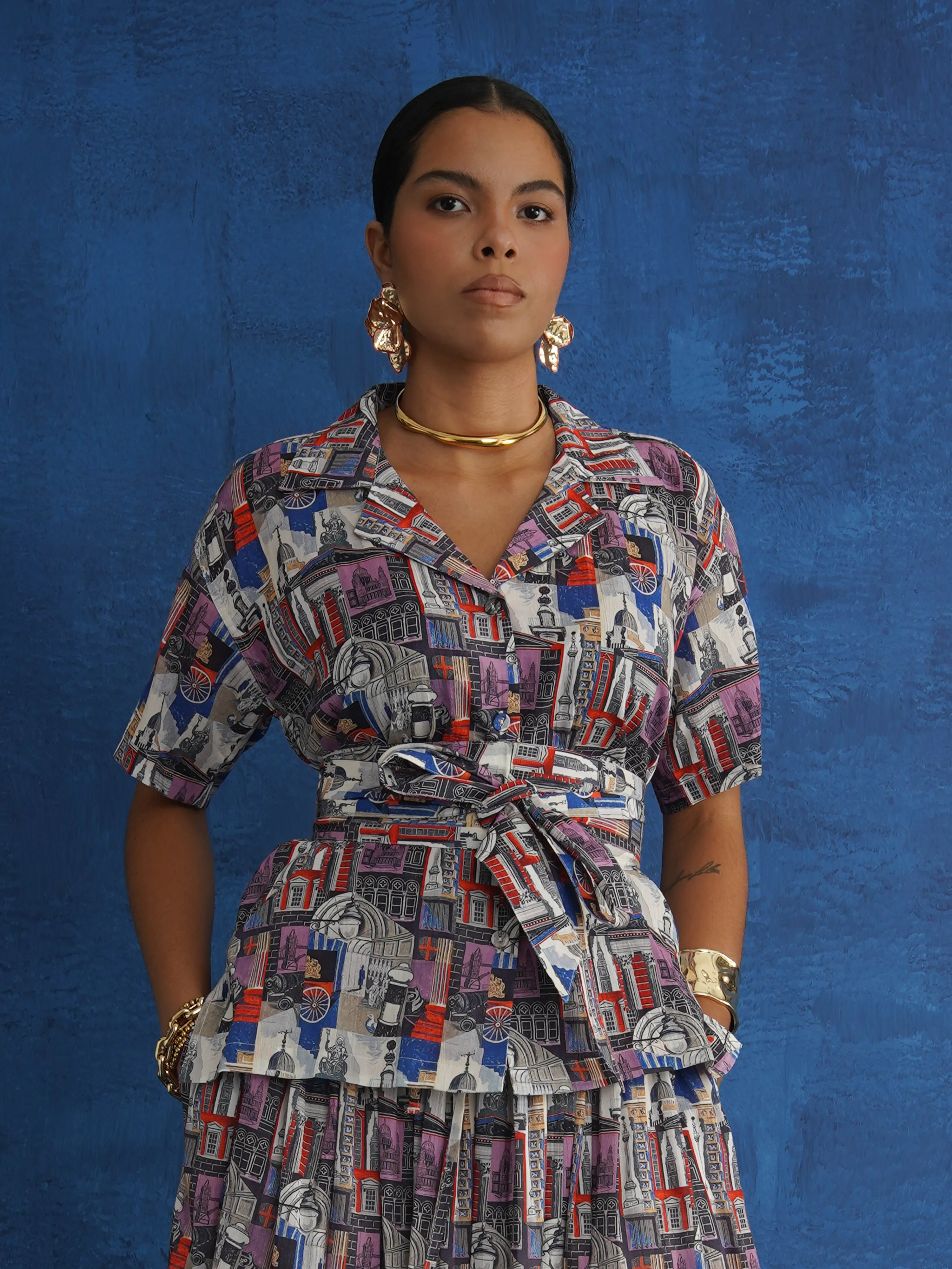 Lundun Toun Belted Shirt sold by Kemi Telford