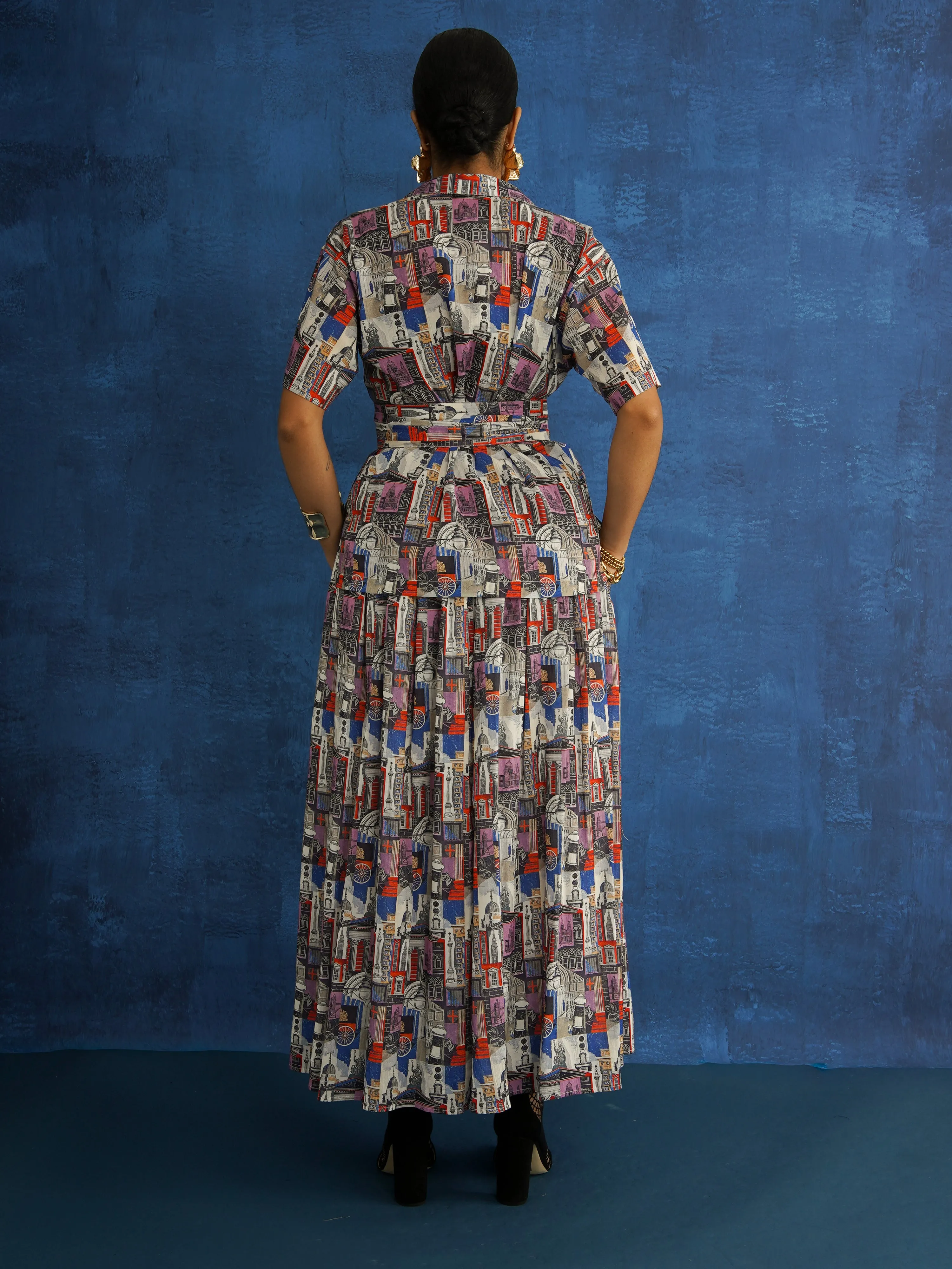 Lundun Toun Maxi Skirt – Gathered, Cotton, Bold Print sold by Kemi Telford product image thumbnail 2