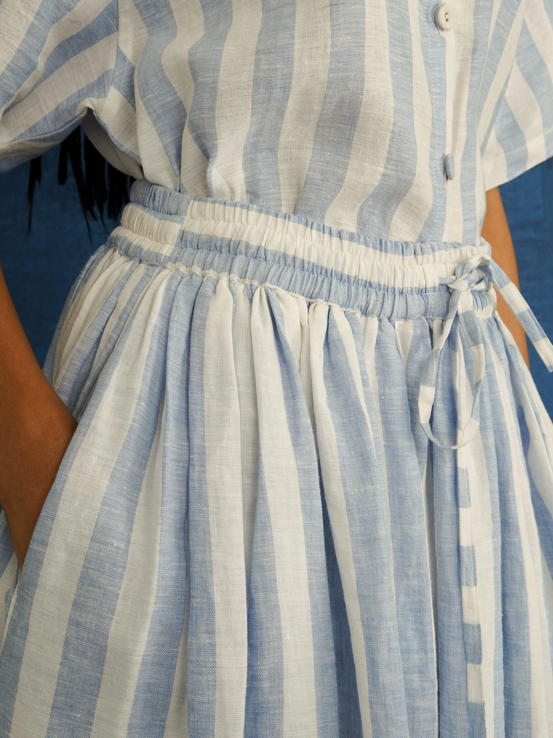 Portofino Stripe Linen Full Skirt sold by Kemi Telford product image thumbnail 3