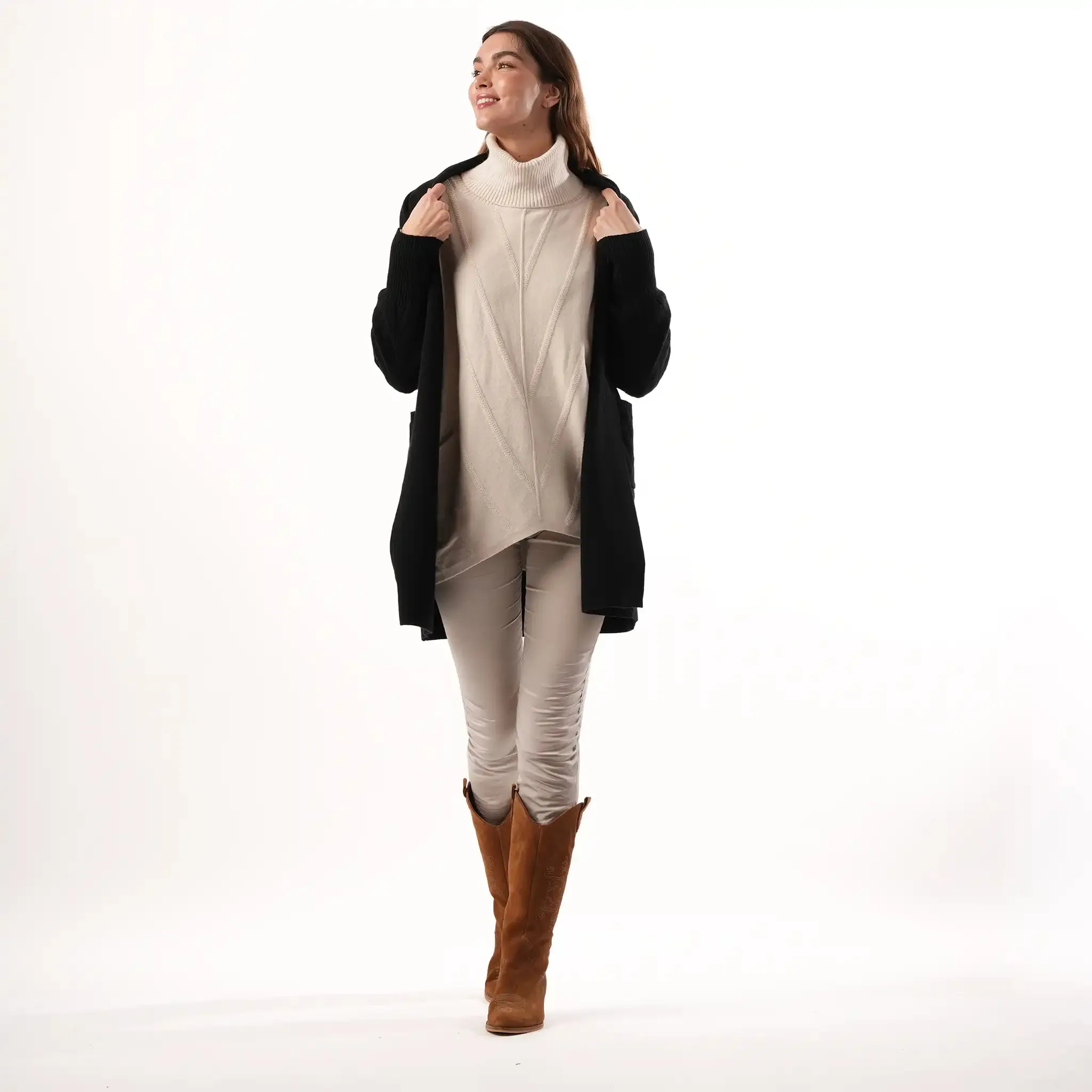 Cable Knit Black Cardigan sold by Welligogs product image thumbnail 4