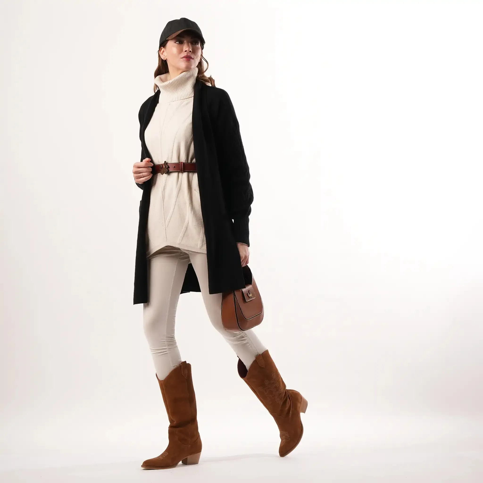 Cable Knit Black Cardigan sold by Welligogs product image thumbnail 2