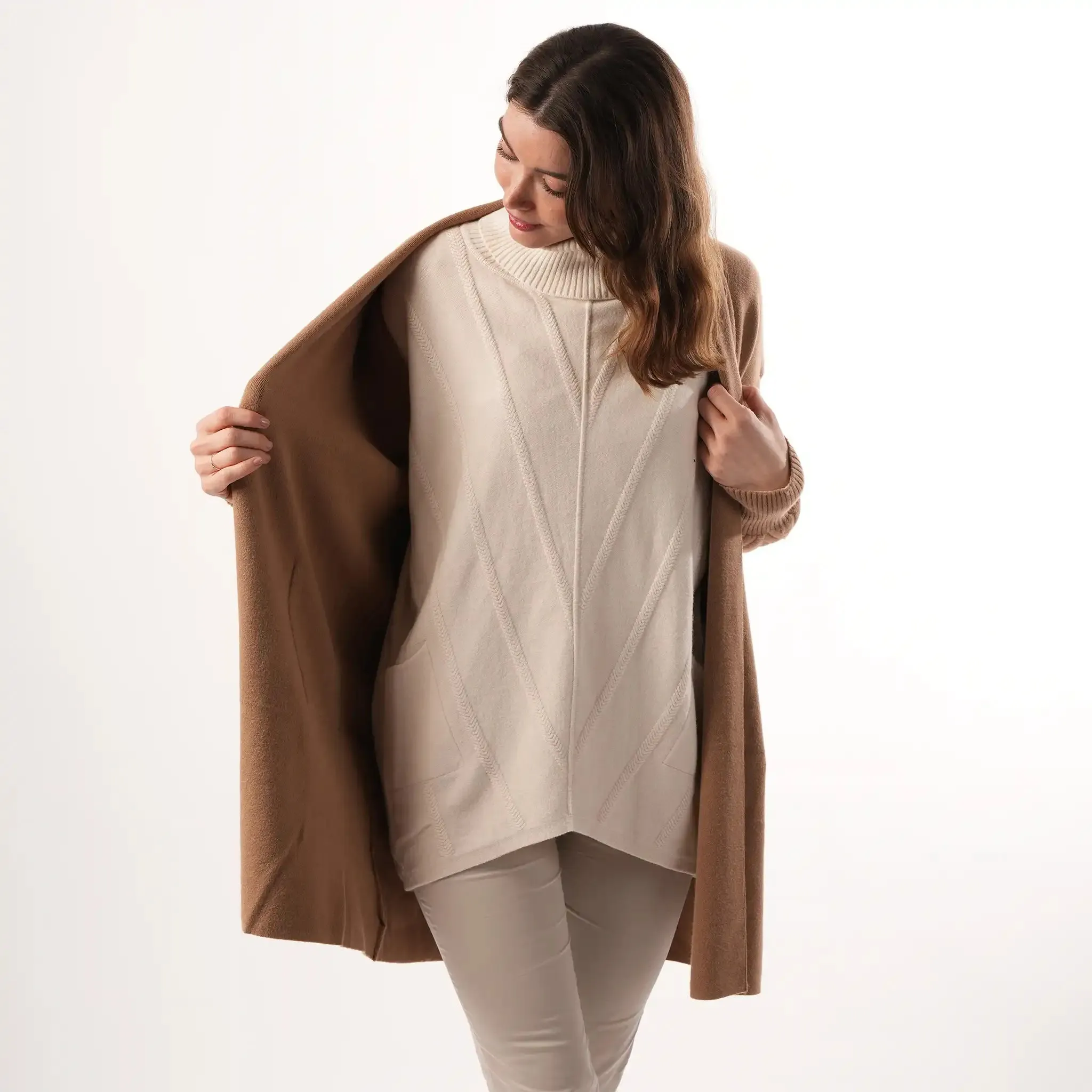 Cable Knit Camel Cardigan sold by Welligogs product image thumbnail 4