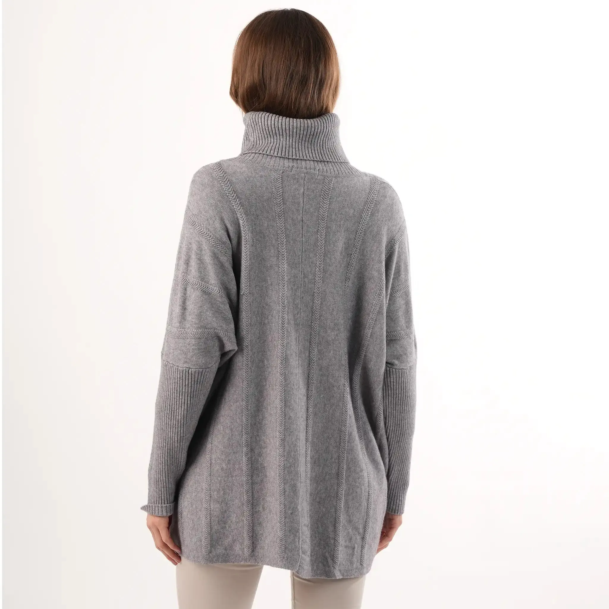 Cable Knit Grey Jumper sold by Welligogs product image thumbnail 2