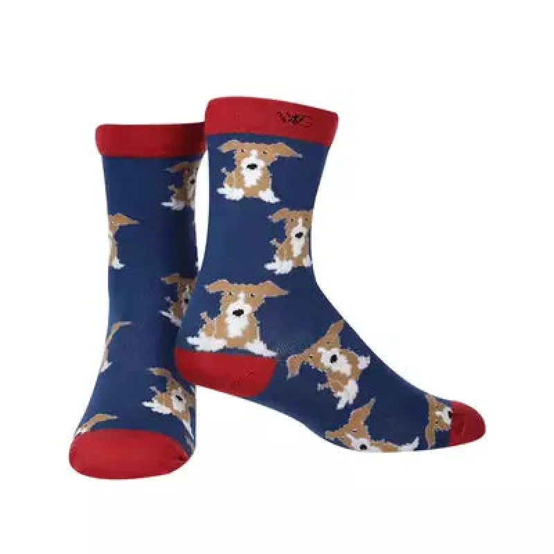 Men's Bamboo Puppy Socks made by Welligogs