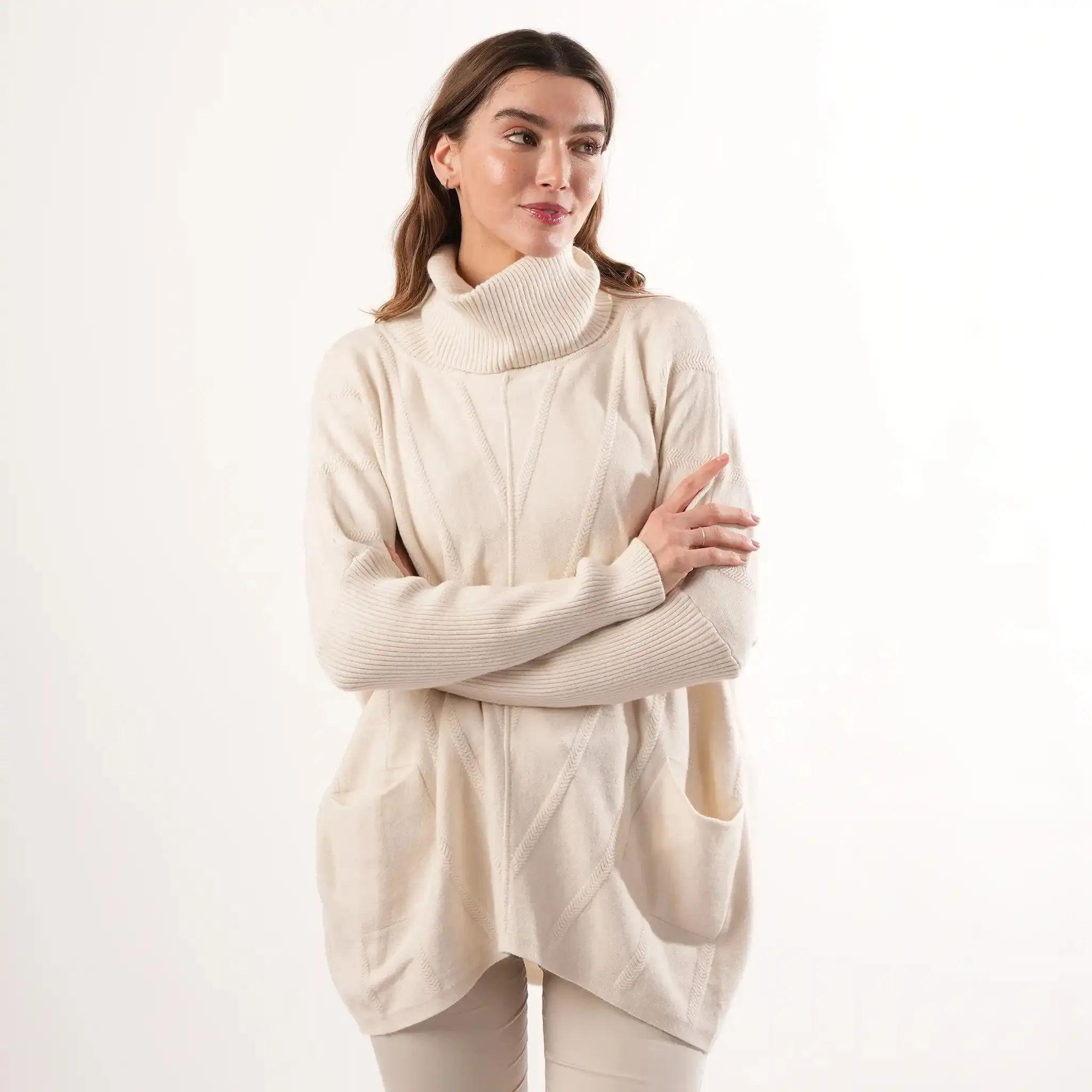 Cable Knit Oat Jumper sold by Welligogs product image thumbnail 2
