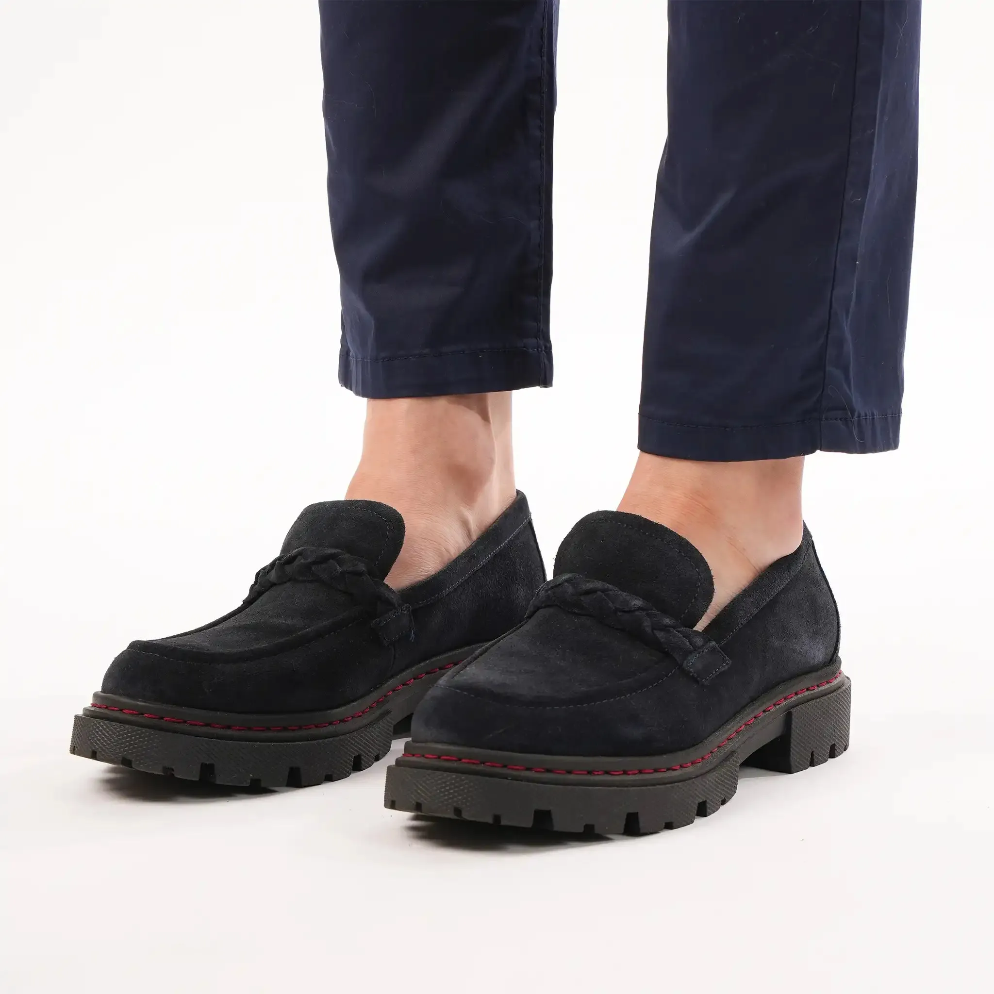 Hackney Navy Suede Loafers sold by Welligogs product image thumbnail 3