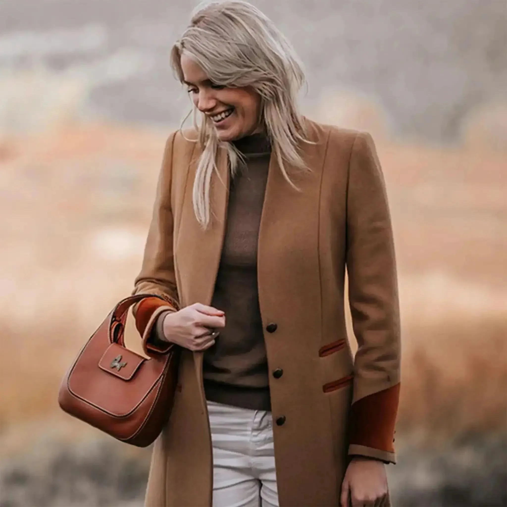 Oxford Camel Wool Coat sold by Welligogs product image thumbnail 4