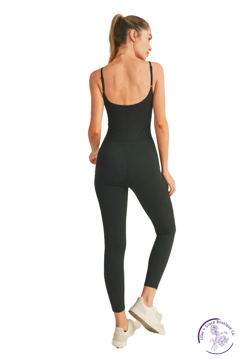 Active Bell 7/8 Length Jumpsuit sold by Lilac & Grace Boutique product image thumbnail 3