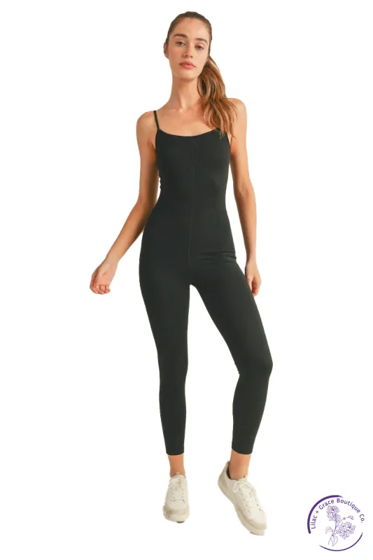 Active Bell 7/8 Length Jumpsuit sold by Lilac & Grace Boutique