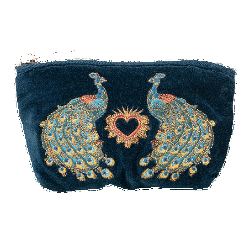 Elizabeth Scarlett Peacock Floral Velvet Coin Purse sold by Coes