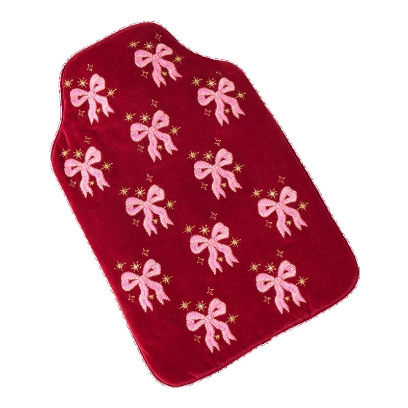 Elizabeth Scarlett Dazzling Bows Velvet Hot Water Bottle sold by Coes
