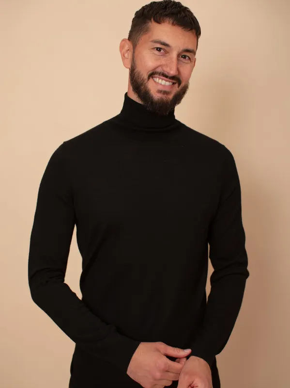 William David 100% Merino Roll Neck made by Coes