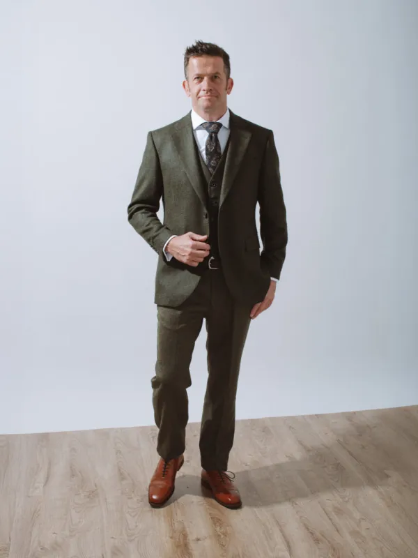 Golding Luxury Wool Herringbone Three Piece Suit sold by Coes