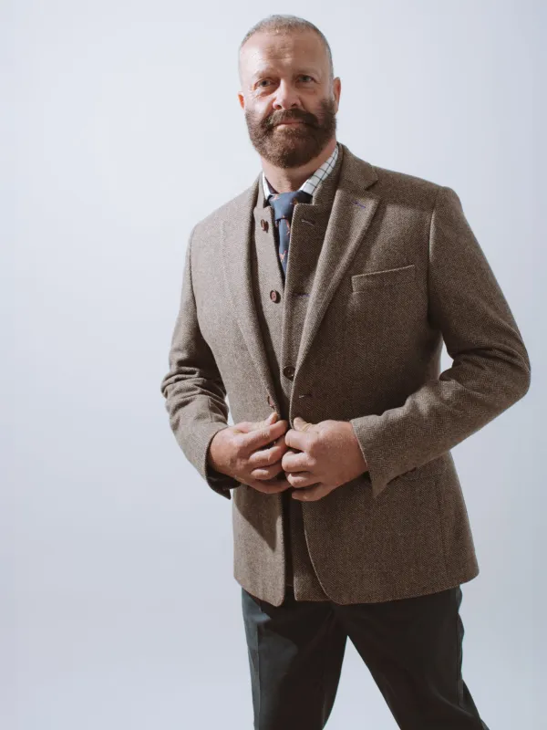 Golding Wool Herringbone Jacket sold by Coes