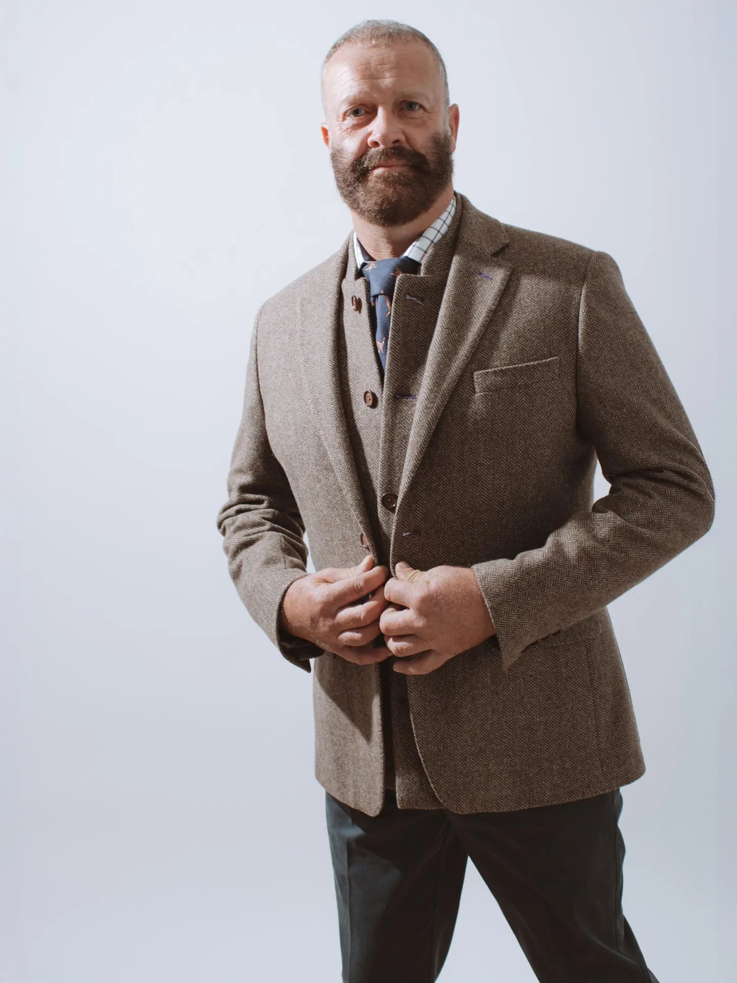 Golding Wool Herringbone Jacket sold by Coes