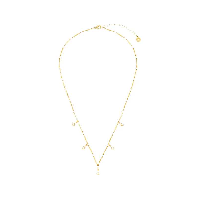 Orelia Jewellery Crystal Starburst Multi Charm Drop Necklace made by Coes