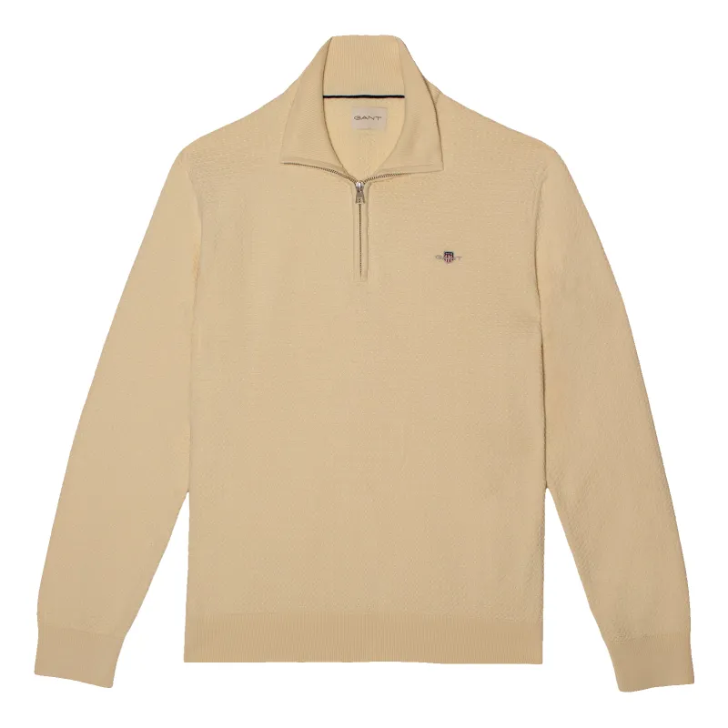 GANT Textured Cotton Half Zip sold by Coes