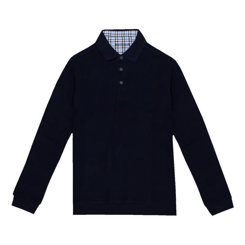 Montechiaro Long Sleeve Knitted Polo sold by Coes