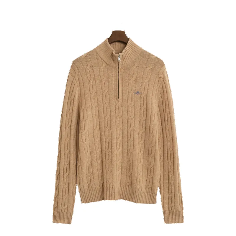 GANT Lambswool Cable Half Zip sold by Coes