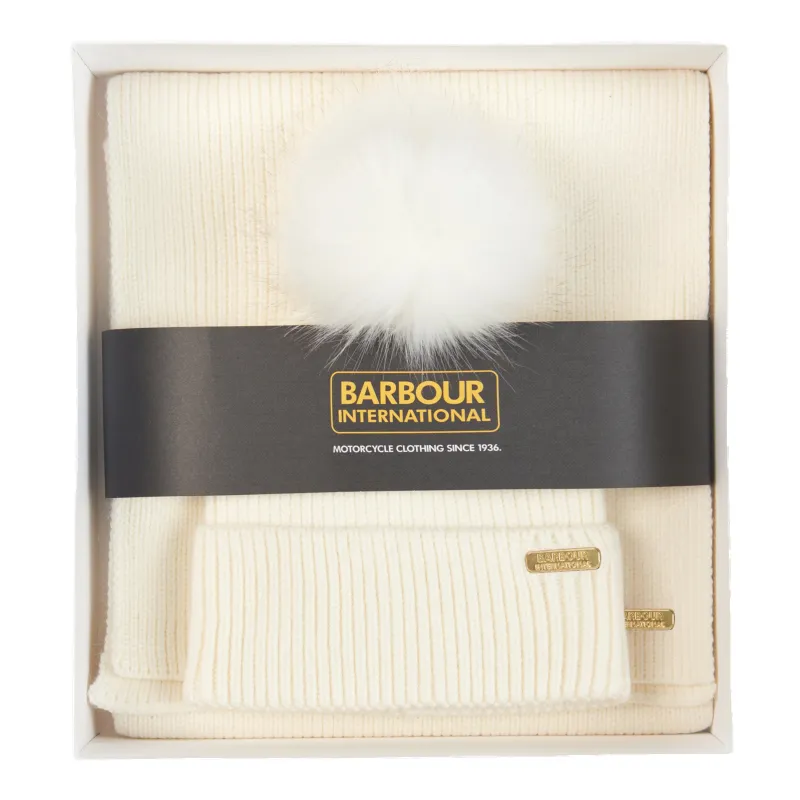 Barbour International Mallory Beanie & Scarf Gift sold by Coes