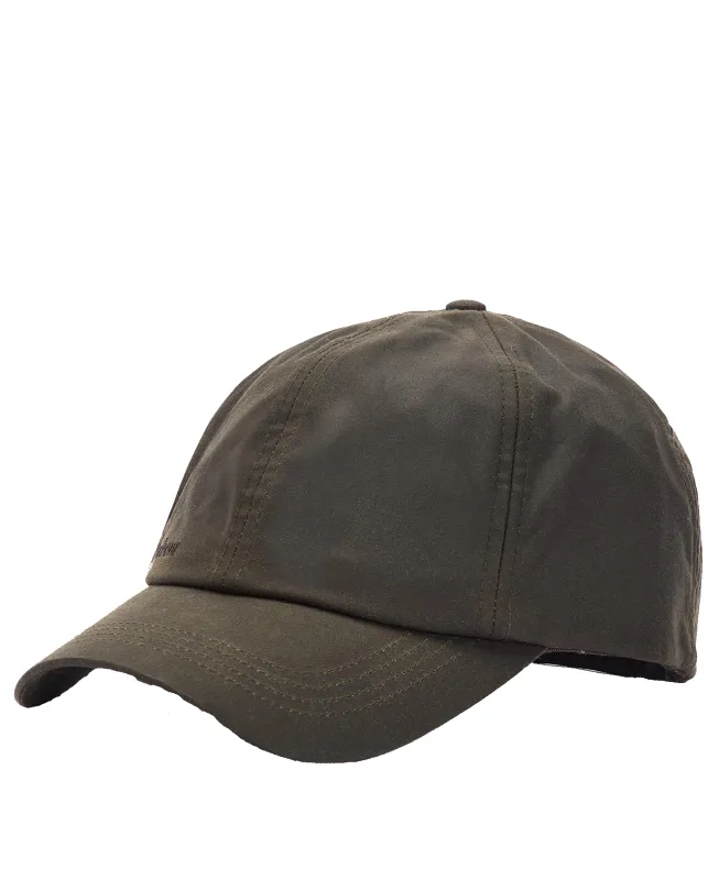 Barbour Wax Sports Cap in Olive sold by Coes
