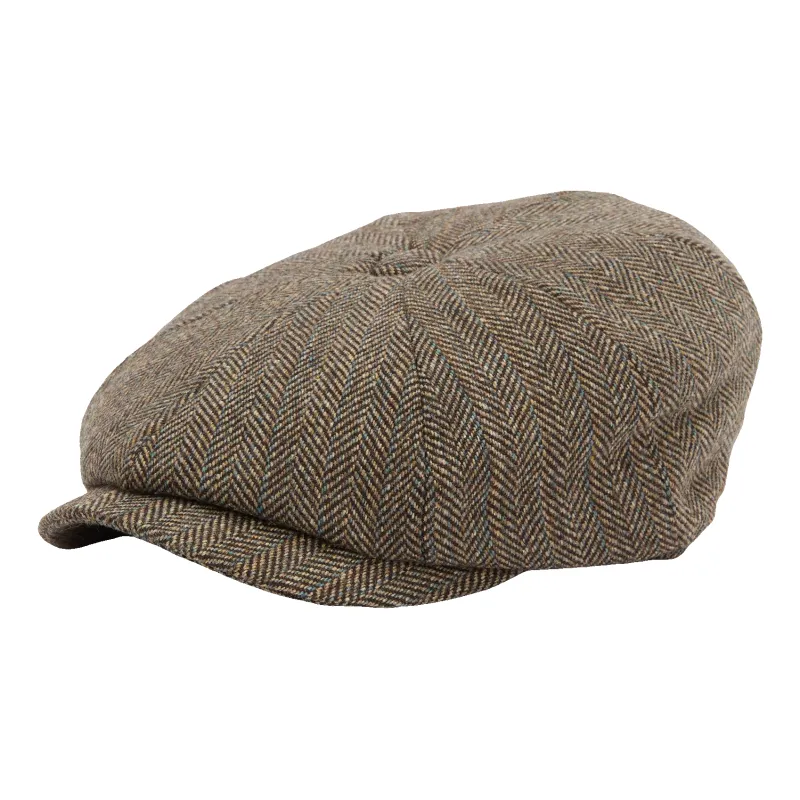 Barbour Fyne Tweed Baker Boy Cap sold by Coes