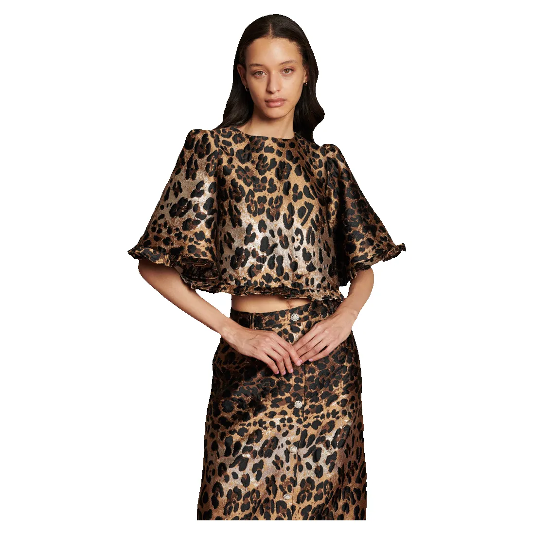 Sister Jane Suite Leopard Jacquard Top sold by Coes