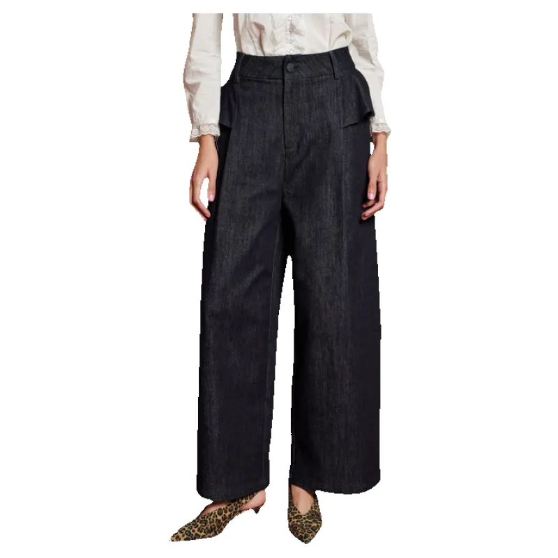 Sister Jane Curio Denim Ruffle Trousers sold by Coes