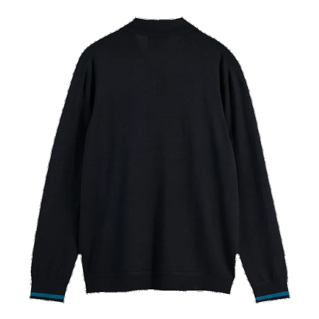Scotch & Soda Ecovero Blend Knitted Long Sleeve Polo sold by Coes product image thumbnail 2
