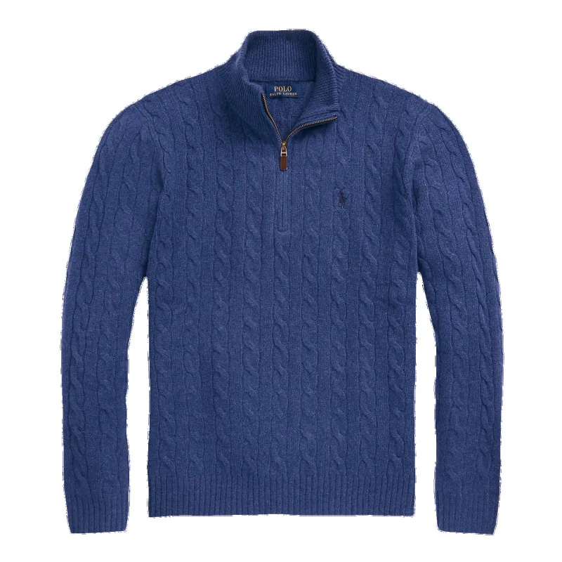 Polo Ralph Lauren Long Sleeve Zip Neck Cable Knit Pullover made by Polo by Ralph Lauren
