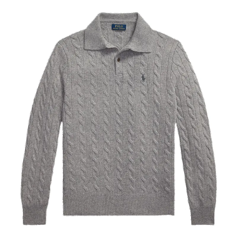 Polo Ralph Lauren Long Sleeve Button Neck Cable Knit Pullover made by Polo by Ralph Lauren