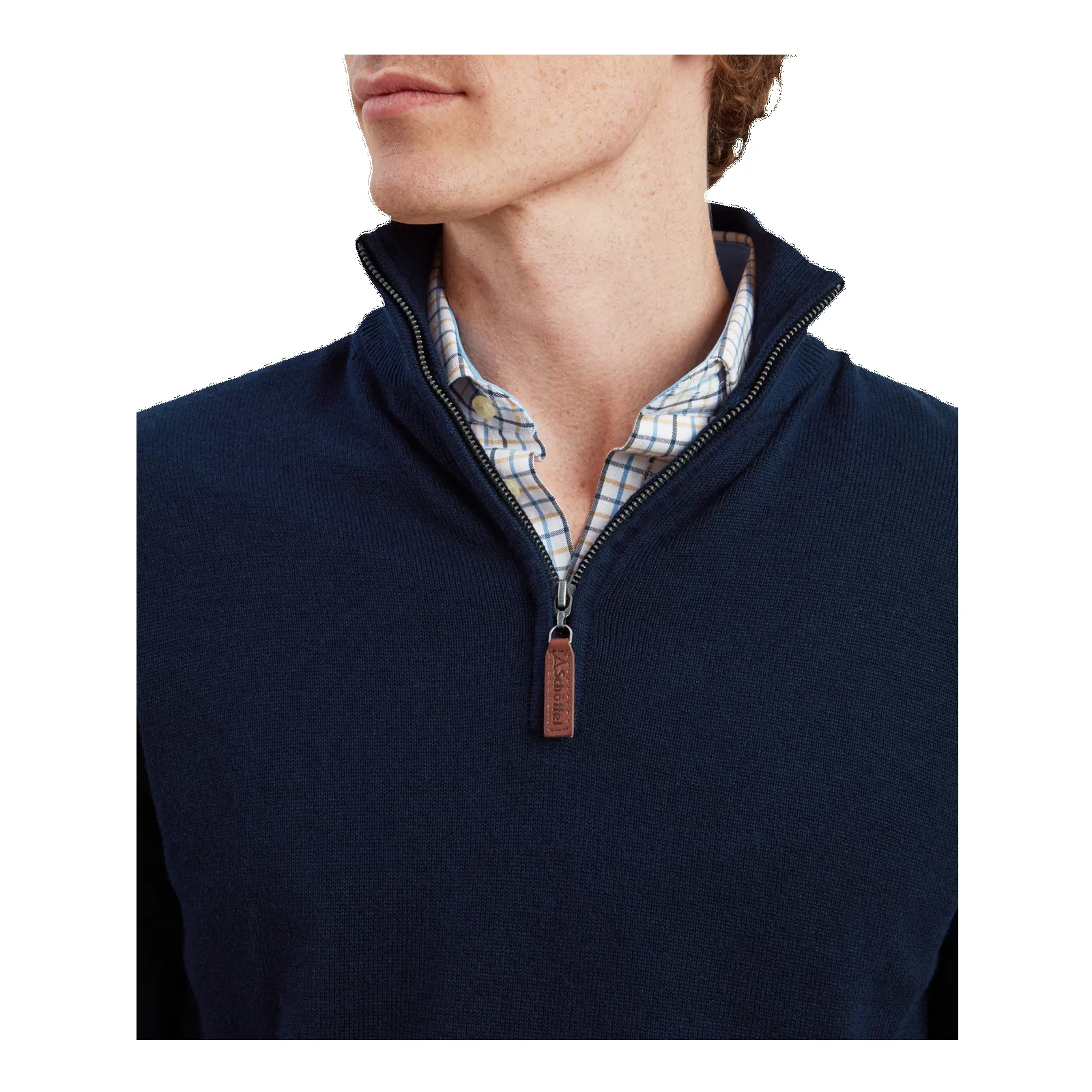 Schoffel Calton Cotton Cashmere 1/4 Zip Jumper sold by Coes product image thumbnail 5