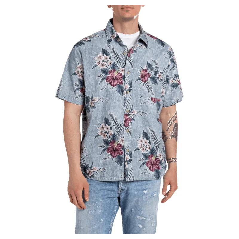 Replay Short Sleeve Floral Shirt sold by Coes