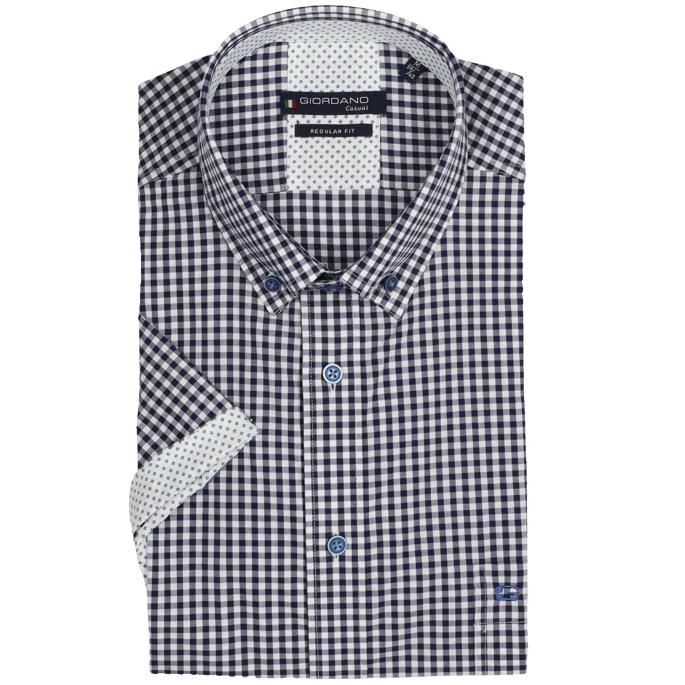Giordano Short Sleeve Button Down Check Shirt sold by Coes product image thumbnail 3