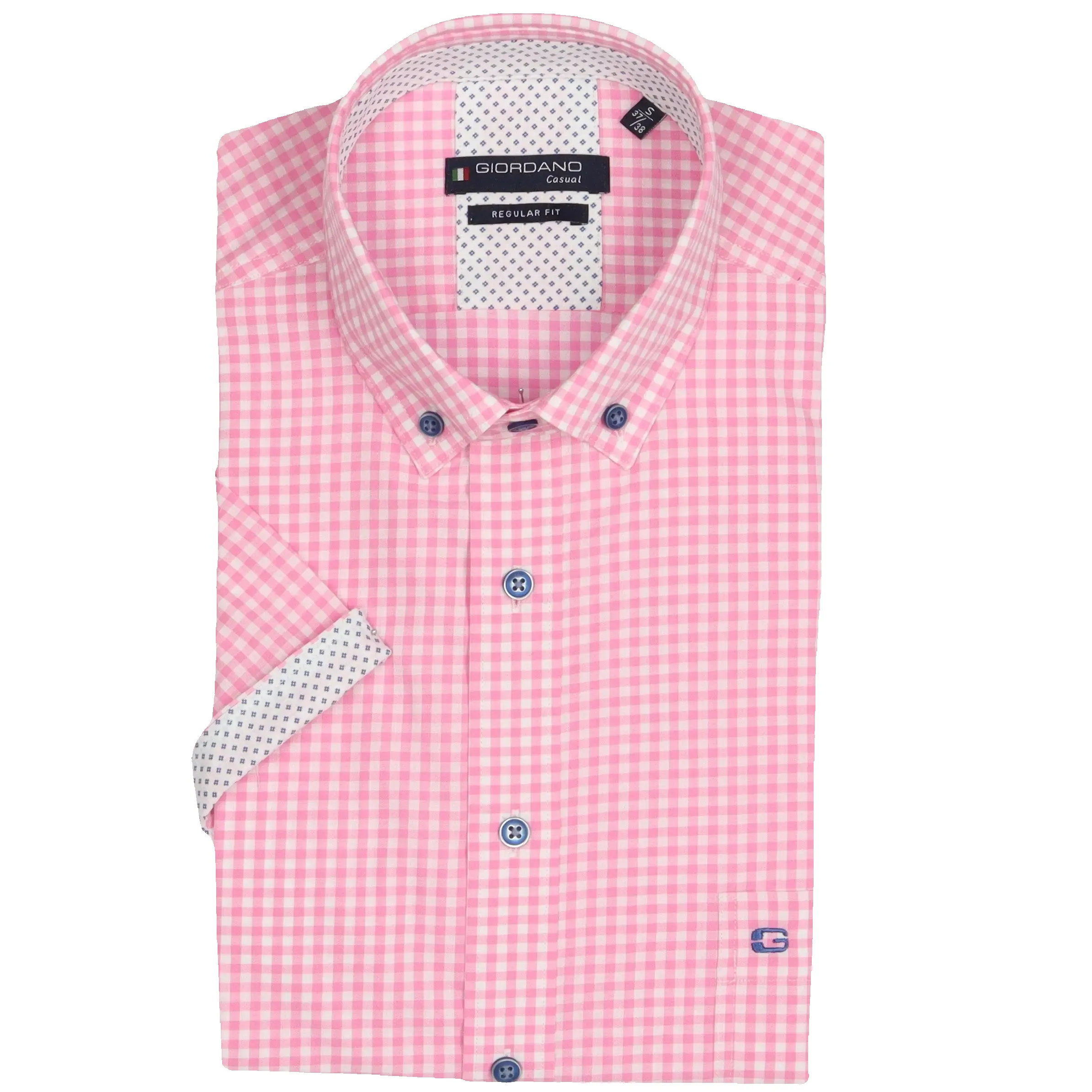 Giordano Short Sleeve Button Down Check Shirt sold by Coes product image thumbnail 2