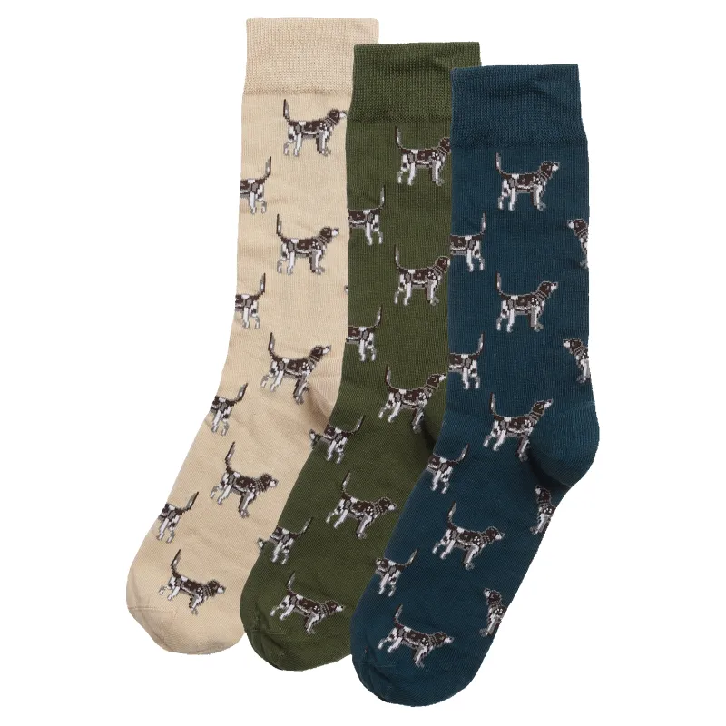 Barbour Pointer Dog Socks Gift Box sold by Coes