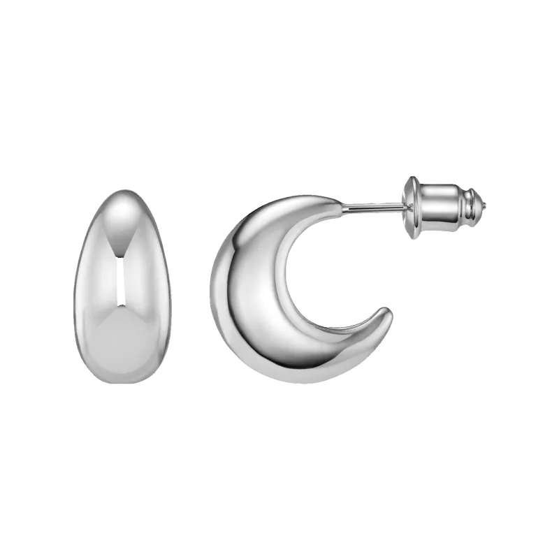 Orelia Jewellery Tapered Domed Hoop Earrings sold by Coes