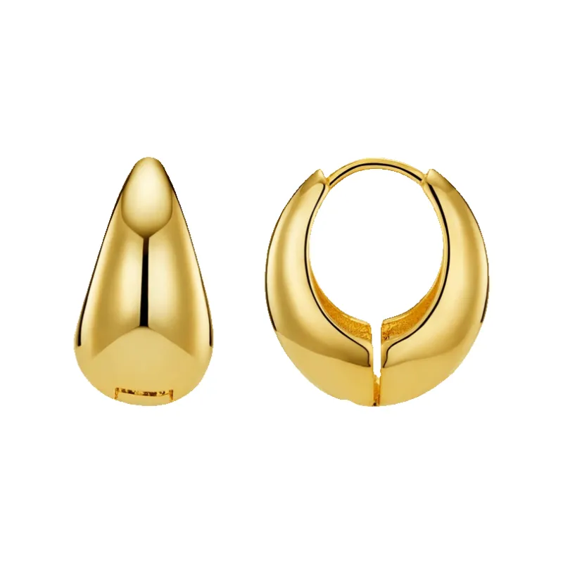 Orelia Jewellery Polished Domed Taper Hoop Earrings sold by Coes