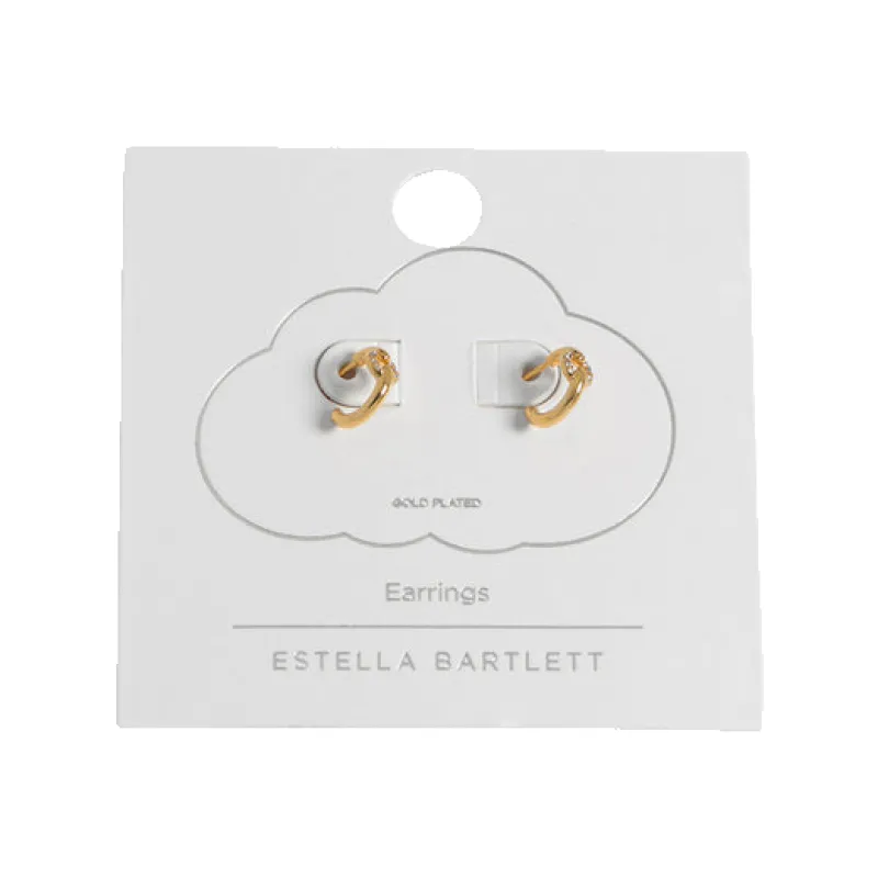 Estella Bartlett Pave Circle Hoop Earrings sold by Coes