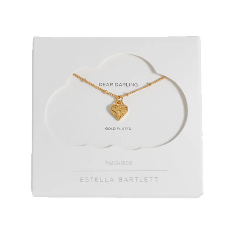 Estella Bartlett Engraved Heart Padlock Necklace sold by Coes