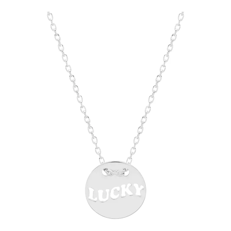 Estella Bartlett Lucky Cut Out Disc Necklace sold by Coes