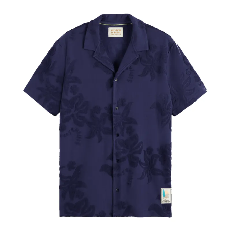 Terry Jacquard Short Sleeve Shirt sold by Coes
